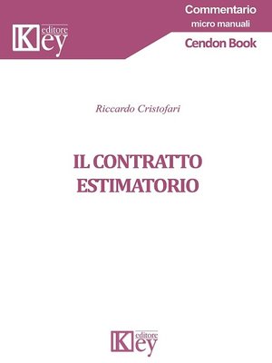 cover image of Il contratto estimatorio